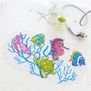DecorBites™ Kids PVC Bathroom Mat with Suction Cups and Drainage in 12 Colors