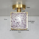DecorBites™ Crystal Glass LED Ceiling Light Copper Canopy Nordic Modern Design