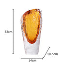 DecorBites™ Amber Glass Vase: Table Decor, Flower Arrangement, Hydroponic Plant Pot