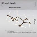 DecorBites™ LED Chandelier: Modern Gold Black Ceiling Pendant for Kitchen Dining Living Bedroom