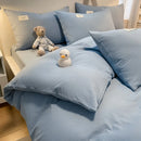 DecorBites™ Cozy Plaid Duvet Cover | Simple Nordic Comforter Cover | Non-Fading Washed Cotton Bedding