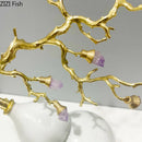 DecorBites™ Gold Gourd Branches Luxury Ornaments Feng Shui Home Decor Crafts