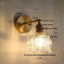 DecorBites™ Clear Flower Glass LED Wall Lamp with Pull Chain Switch