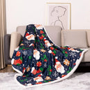 DecorBites™ Cozy Flannel Blanket for Christmas Sofa Cover in Digital Lamb Wool Nap Blanket