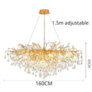 DecorBites™ Crystal Dendritic Chandelier: Modern Luxe for Living Room, Dining Room, Bedroom, Hotel Lobby