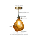 DecorBites™ Cracked Glass LED Pendant Light for Cafe Bar Kitchen Living Room