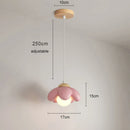 DecorBites™ Cream Flower Pendant Light: Modern Nordic Styling Chandelier for Bedroom & Living Room