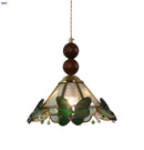 DecorBites™ Clear Glass LED Pendant Light Tiffany Butterfly Hanging Lamp