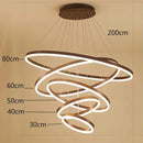 Modern spiral crystal chandelier stair pendant lamp living room