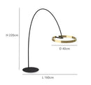 DecorBites™ Circular Luminescence LED Floor Lamp for Elegant Living Spaces