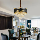 DecorBites™ Crystal LED Pendant Chandelier, Luxury Black Lighting for Bedroom, Living, Dining Room