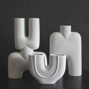 DecorBites™ Geometric Ceramic Vase | Irregular Ornaments | Room Decoration Accessories