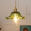 DecorBites™ Green Glass LED Hanging Light Fixture Copper Socket Modern Pendant Lamp