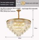 DecorBites™ Crystal Gold Black LED Chandelier: Modern Multi-Storey Pendant Lamp Lighting