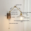 DecorBites™ LED Wall Lamps Pull Chain Switch Modern Stair Light Fixtures, Ceramic Copper