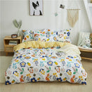 Geometric blue & white king size duvet set bedroom bedding