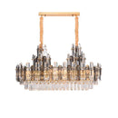 DecorBites™ Crystal LED Oval Round Chandelier Hanging Lamp - Dimmable Ceiling Pendant