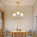 DecorBites™ Gold Glass Ball LED Chandelier for Modern Minimal Decor in Kitchen, Bedroom