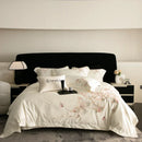 DecorBites™ Luxe Butterfly Flowers Embroidery Bedding Set 800TC Egyptian Cotton Duvet Covers Sheets Pillowcases