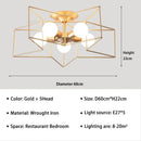 DecorBites™ Creative Star LED Ceiling Chandelier - Brushed Antique Gold Living Bedroom Lamp