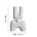 DecorBites™ Geometric Ceramic Vase | Irregular Ornaments | Room Decoration Accessories