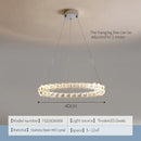 DecorBites™ Crystal Chandelier: Modern Net Red Circle Light for Living Room, Bedroom, Restaurant