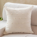 DecorBites™ Cotton Stripe Jacquard Cushion Cover Set: Blue Yellow Grey Pink Beige Black