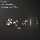 DecorBites™ Black Glass Ring Pendant Light - Nordic Style LED Chandelier for Home Decor