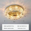 DecorBites™ Crystal LED Ceiling Light Chandelier for Bedroom, Modern Round Indoor Lighting