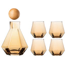 DecorBites™ Diamond Crystal Glass Water Kettle Cup Set - Clear Luxury Juice Pitcher