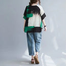 Women Summer T-shirt – Retro Loose Cotton Linen Short Sleeve Top
