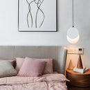 DecorBites™ Crescent Moon LED Pendant Chandelier for Modern Minimalist Decor