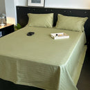 DecorBites™ Luxe Cotton Satin Stripe Bed Sheet Set with 2 Pillowcase