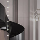 DecorBites™ Linear Glass Art Chandelier | Minimalist Black/Gold | 5/6/7/8 Heads Creative Design