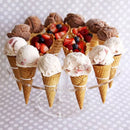DecorBites™ Ice Cream Cone Holder Stand: Durable Acrylic Display Rack for Cupcakes & Cones