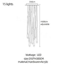 DecorBites™ Crystal LED Chandelier for Stylish Home Lighting & Elegant Decor