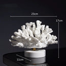 DecorBites™ Coral Crystal Tree Glass Vase Metal Frame Resin Ocean Figurines, Home Decor