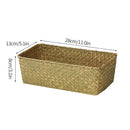 Breakfast Woven Storage Basket Picnic Basket Laundry Box Home Sundries Organizer Fruit Flower Storage Baskets Desktop Container