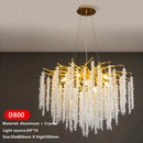 DecorBites™ Crystal Tassel Chandelier: Luxury LED Pendant Lights for Living Room, Hall & Restaurant