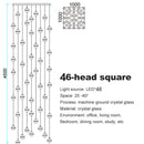 DecorBites™ Crystal Ball Chandelier Pendant Light for Staircase Hallway Bar Décor
