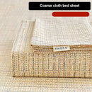 Peach & cream geometric bed sheet set bedroom textured bedspread