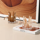 DecorBites™ Glass Petal Candle Holder for Home Decoration and Storage