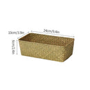 Breakfast Woven Storage Basket Picnic Basket Laundry Box Home Sundries Organizer Fruit Flower Storage Baskets Desktop Container