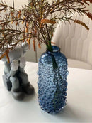 DecorBites™ Clear Glass Flower Vase Hydroponic Home Decoration Texture Uneven Texture
