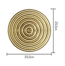 DecorBites™ Geometric Golden Metal Wall Hanging Round Ornaments - Room Decoration Accessories