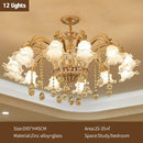 Modern luxury gold crystal ceiling chandelier for living room