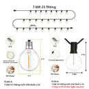 DecorBites™ G40 LED String Lights for Outdoor Festive Decor and Garden Lighting