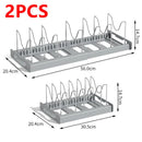 DecorBites™ Kitchen Organizer: Expandable Storage Rack for Cabinets with Drawer and Cutting Board Slot