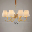 DecorBites™ Copper Ceiling Chandelier with Fabric Lampshade for Living Room and Bedroom