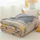 DecorBites™ Cotton Gauze Boho Throw Blanket - Cozy Bedspread & Sofa Cover